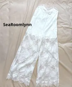 【新品未使用】searoomlynn 総レース　キャミソール　ロンパース　白　M 新品未使用】searoomlynn 総レース キャミソール ロンパース 白 M