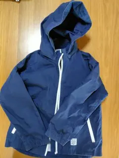 ネイビー フード付きジャケット