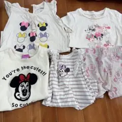ディズニー　ミニー　女の子　半袖Tシャツ・レギンス　まとめうり