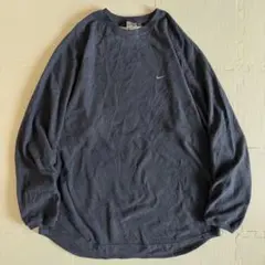 2000's NIKE fleece pullover L navy