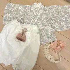 ベビー袴 ペールホワイト 70cm