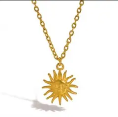 サージカルステンレス ラスト1✨幸運の太陽✨ 超人気✨ ゴールドネックレス