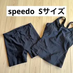 Speedo スポーツ用水着 タンクトップ ショートパンツセット セパレート　黒