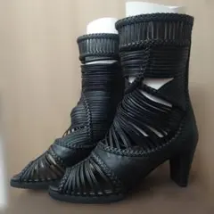 FARANDOLE ファランドール ブラックレザー ブーツ