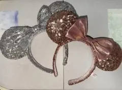 ディズニーカチューシャ セット シルバー ピンクゴールド