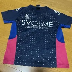 svolme プラクティスシャツ ネイビー ドット柄