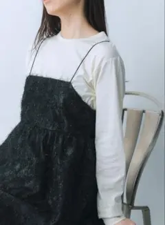 HEYUMM ジャガードフリンジキャミソール