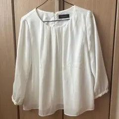 GALLORIA ホワイト 長袖ブラウス