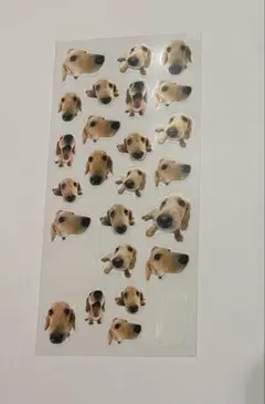 ダックスフンド　シール　レトロ