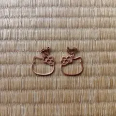 ハローキティ イヤリング ピンクゴールド