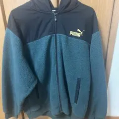 PUMA フリースジャケット L ダークグリーン/ブラック　US:L