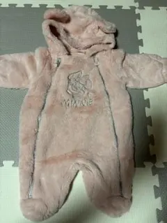 ミニーマウス フリースロンパース ピンク　60cm