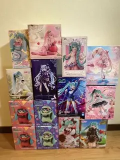 初音ミク　プライズ　フィギュア　14点　まとめ　ザク　チロル　クロミ　桜ミク　他