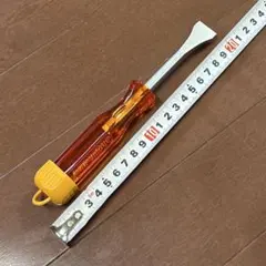 Hirai Tool 브라운 수도꼭지용 와이드 플랫 헤드 스크루드라이버