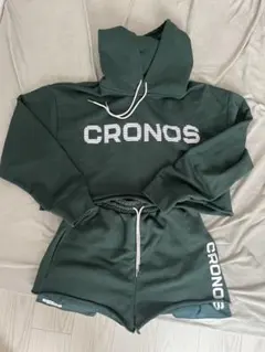 CRONOS ダークグリーン フーディー＆ショートパンツセット L