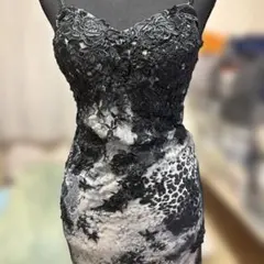 ドレス　レース装飾　バラ　薔薇　豹柄　ひょう