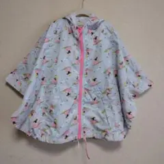 【綺麗です！ほぼ未使用】fafa レインポンチョ サイズS（100-110）