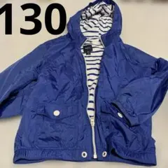 GAP KIDS 130CM ジップアップフーディ ストライプ裏地付き　8-9歳