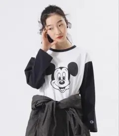 ビームスボーイ＊【別注】Champion ミッキーマウス フットボール Tシャツ