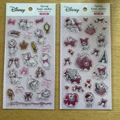 新品　未使用　Disney おしゃれキャット エポキシラメシール 2種セット