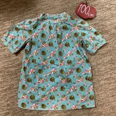 ボンボワン【104】レトロな花柄 半袖チュニックワンピース フランスブランド