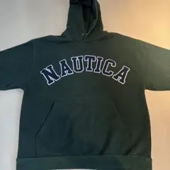 NAUTICA ノーティカ アーチロゴ スウェットパーカー グリーン