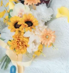 美品☺︎アーティシャルフラワー　ウェディングブーケ