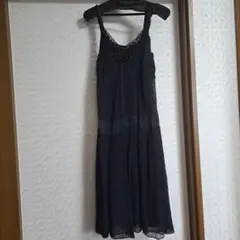 最終値下げ!!　スコットクラブ　結婚式お呼ばれビーズ黒ドレスワンピース