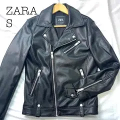 ほぼ新品　 ZARA ザラ ダブルライダースジャケット レザー ブラック 黒