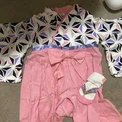 ベビー着物 花柄 ピンク 95cmまで