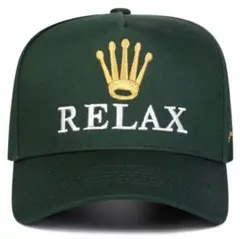 【新品未使用】RELAX キャップ グリーン スエード調 ベースボールキャップ