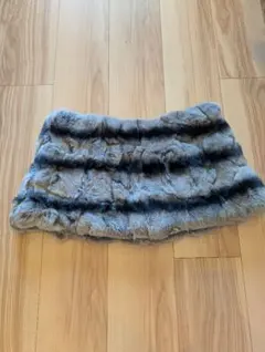 グレー ファー ネックウォーマー