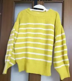 ボーダーパフスリーブセーター GU