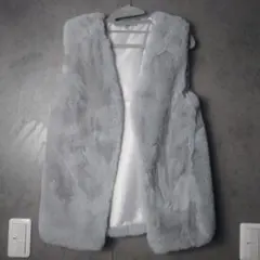 ada. グレー ベスト Fサイズ ポリエステル100%