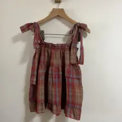 ティアードチェックキャミソール