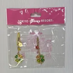 ミッキー型ラインストーン付き　ミッキーマークのてんとう虫　ストラップ　2色セット