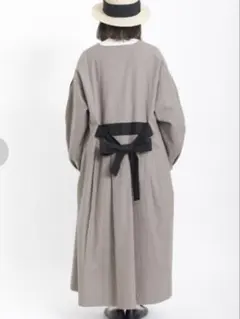 最終値下げ　♡美品♡クルーネック配色後ろリボンコート　モカ