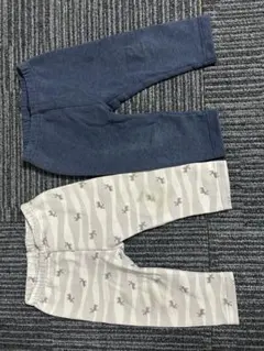 ユニクロ　80cm 子供用パンツ　裏起毛　ズボン　2枚