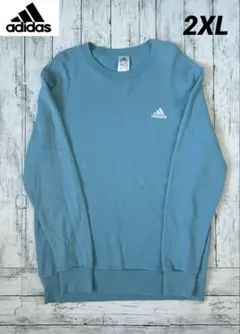 adidas ライトブルー トレーナー 2XL 限定お値下げ