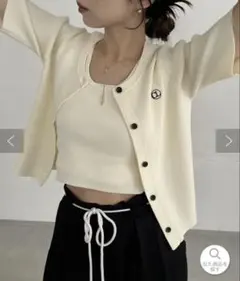 【CAPRICIEUX LE'MAGE】2SETハーフフリーブカーディガンのサムネイル