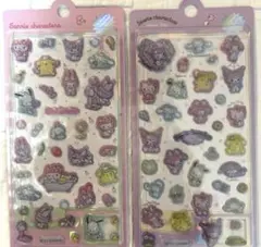 正規品サンリオ キティ,クロミ,ポチャコボンボンドロップシール２枚➕１枚