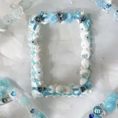 トレカケース b7 ホイップデコ トレカデコ 水色 青