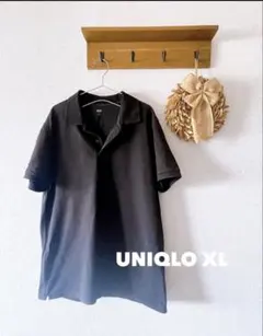 ユニクロ UNIQLO ポロシャツ 半袖 ブラック XL メンズ　ユニクロ