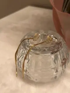 パール ゴールド ロング イヤリング