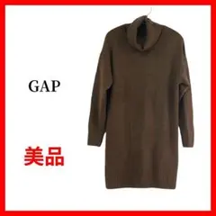 ニットワンピース タートルネック ブラウン レディース GAP B1141