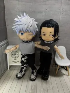 ダークグレー&アイスグレーオビツ11首輪風ハイネックノースリーブインナー