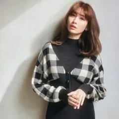 【her lip to】Multi-Way Plaid Knit Dress