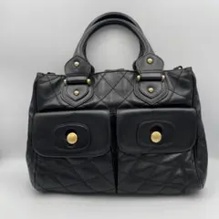 T】BALLY キルティング ハンドバッグ ショルダーストラップ付き 