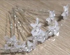 クリア花形ヘアピンセット