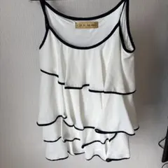 CECIL McBEE ノースリーブ フリル ホワイトのサムネイル